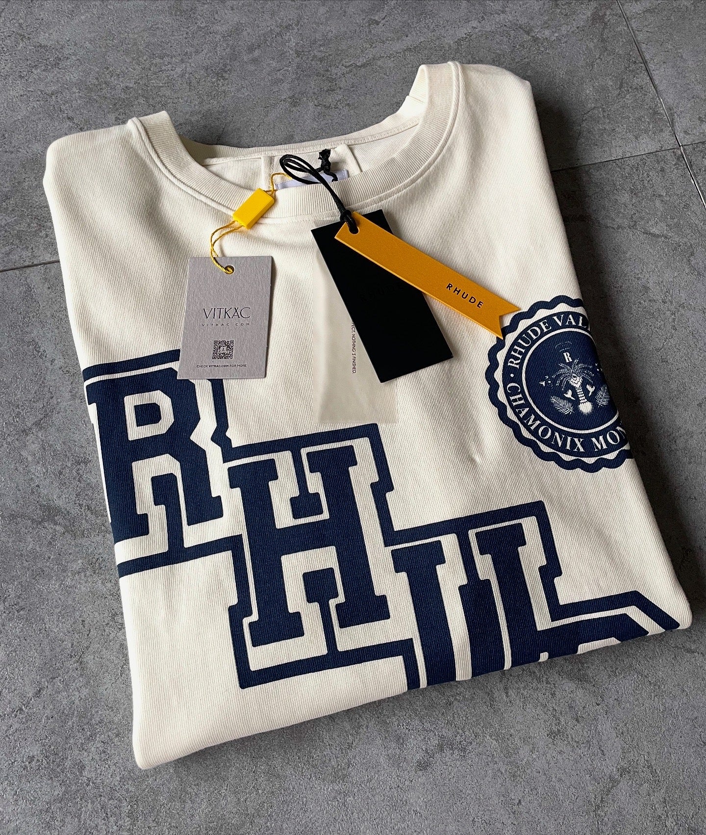 RHUDE COLLEGIATE CREST TEE💫