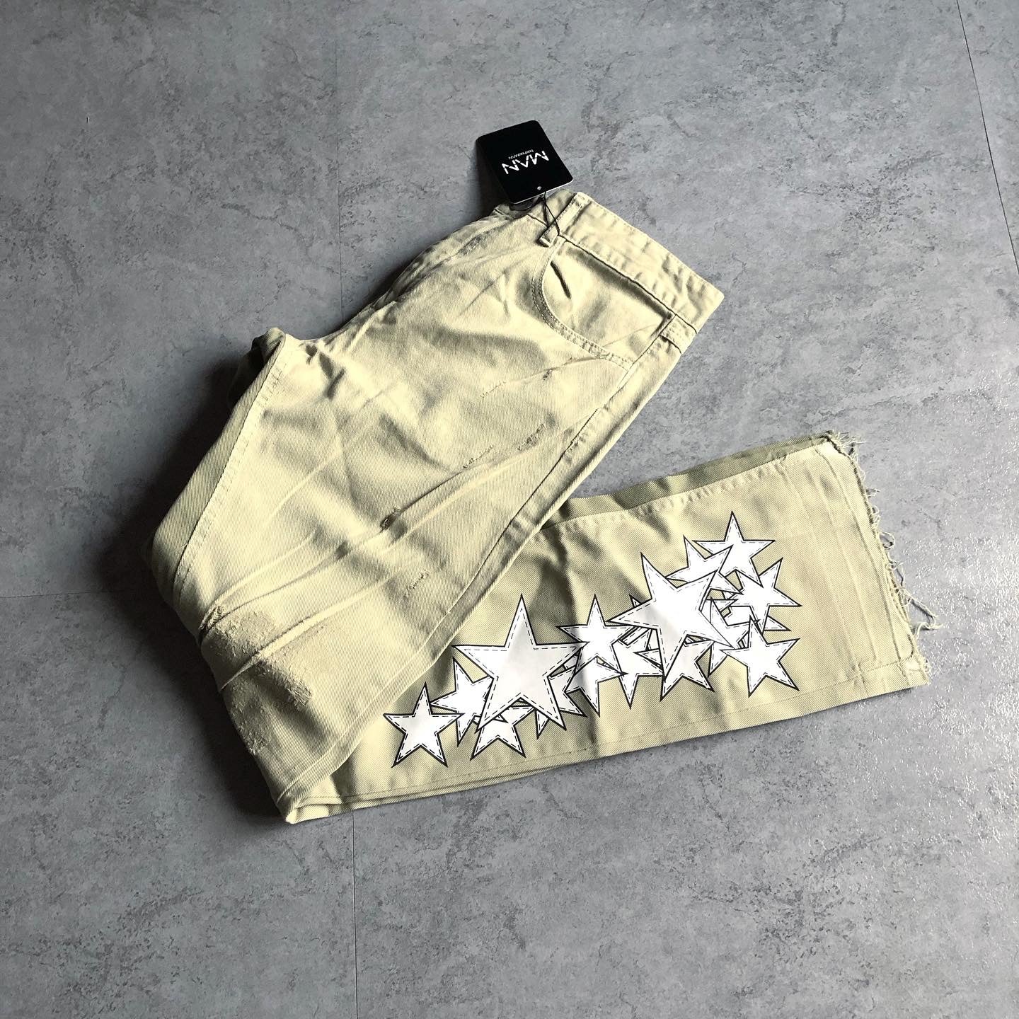 BHM STACKED GRAPHIC STARS FLARE JEANS