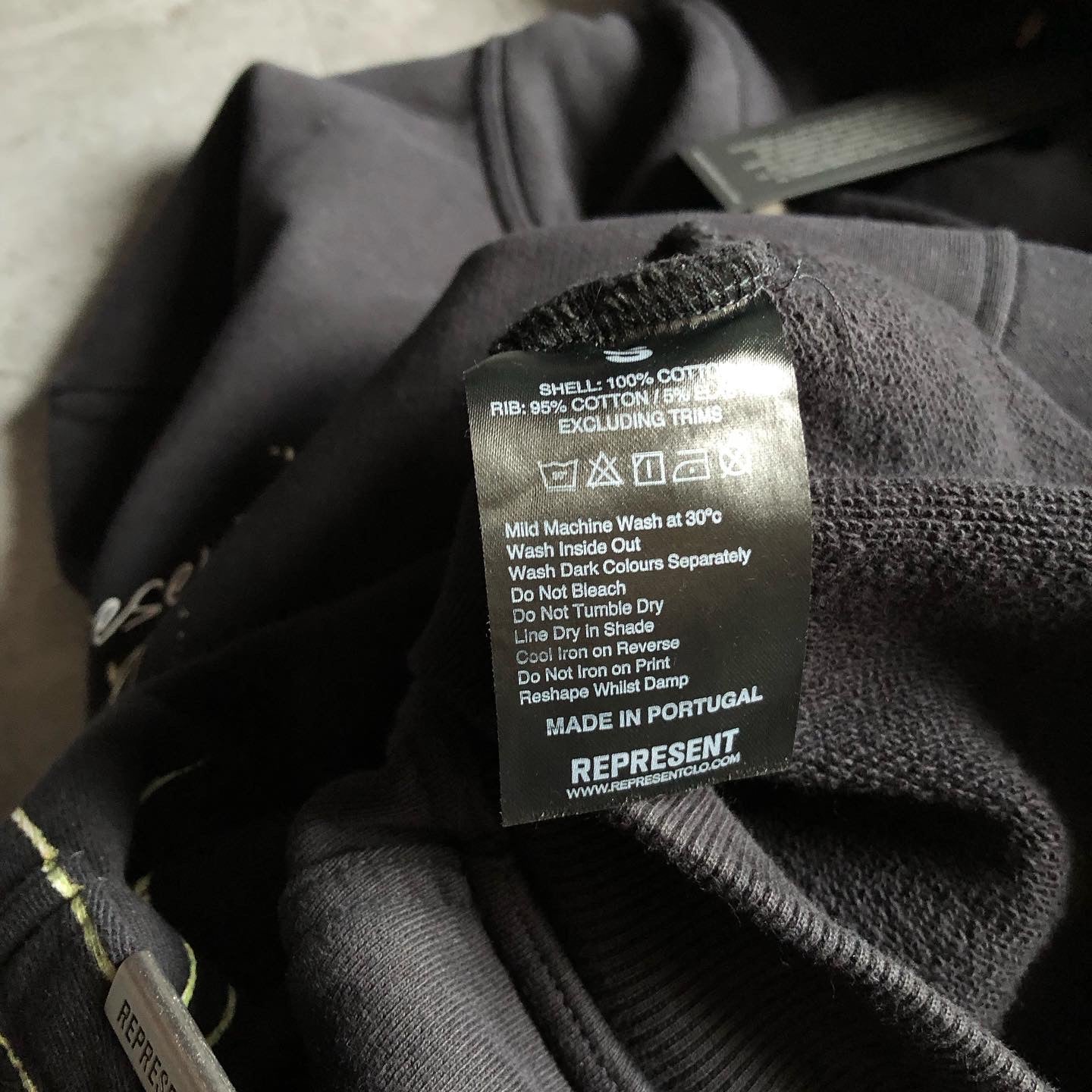 REPRESENT CLO. “WELCOME TO THE JUNGLE” VINTAGE BLACK HOODIE