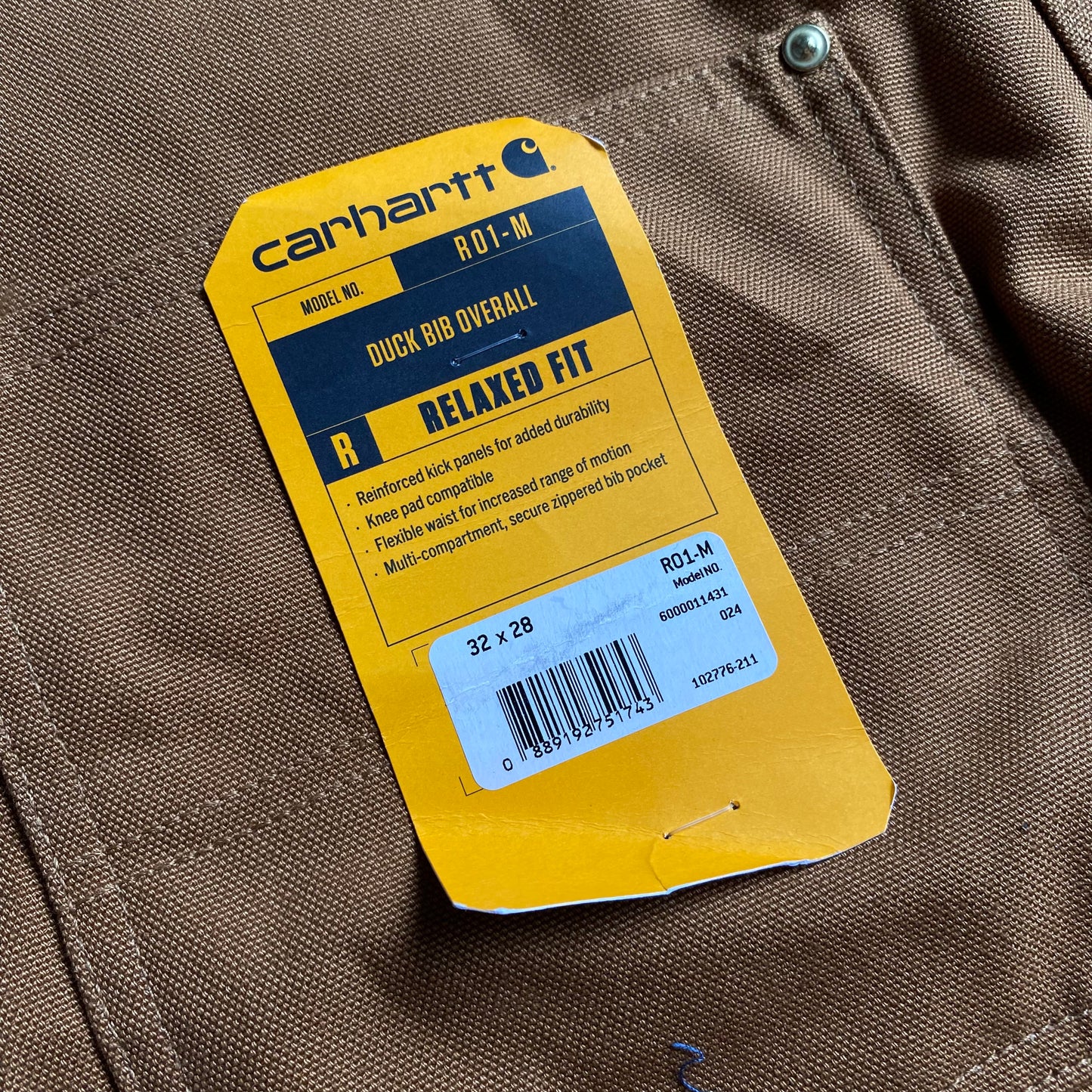 CARHARTT BIB OVERALL