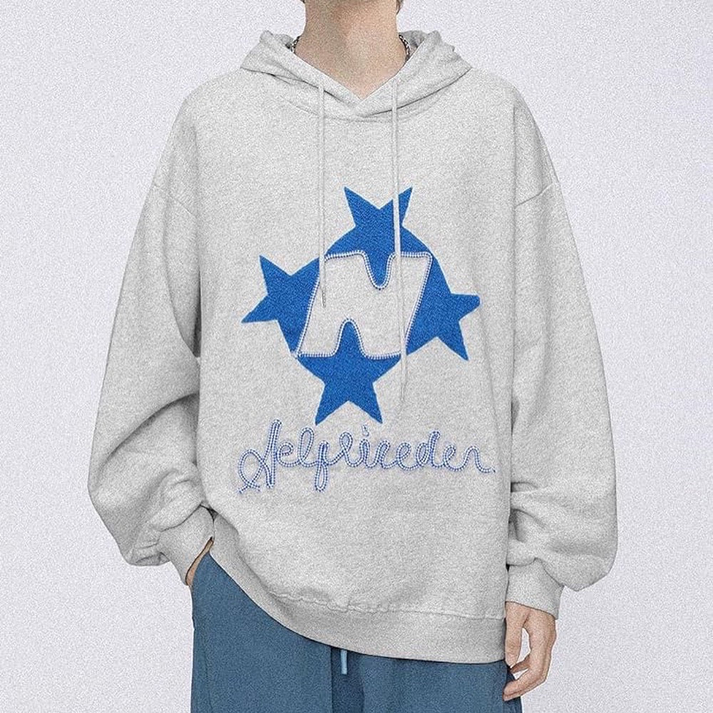 AELFRIC EDEN OVERSIZED BORG STARS HOODIE