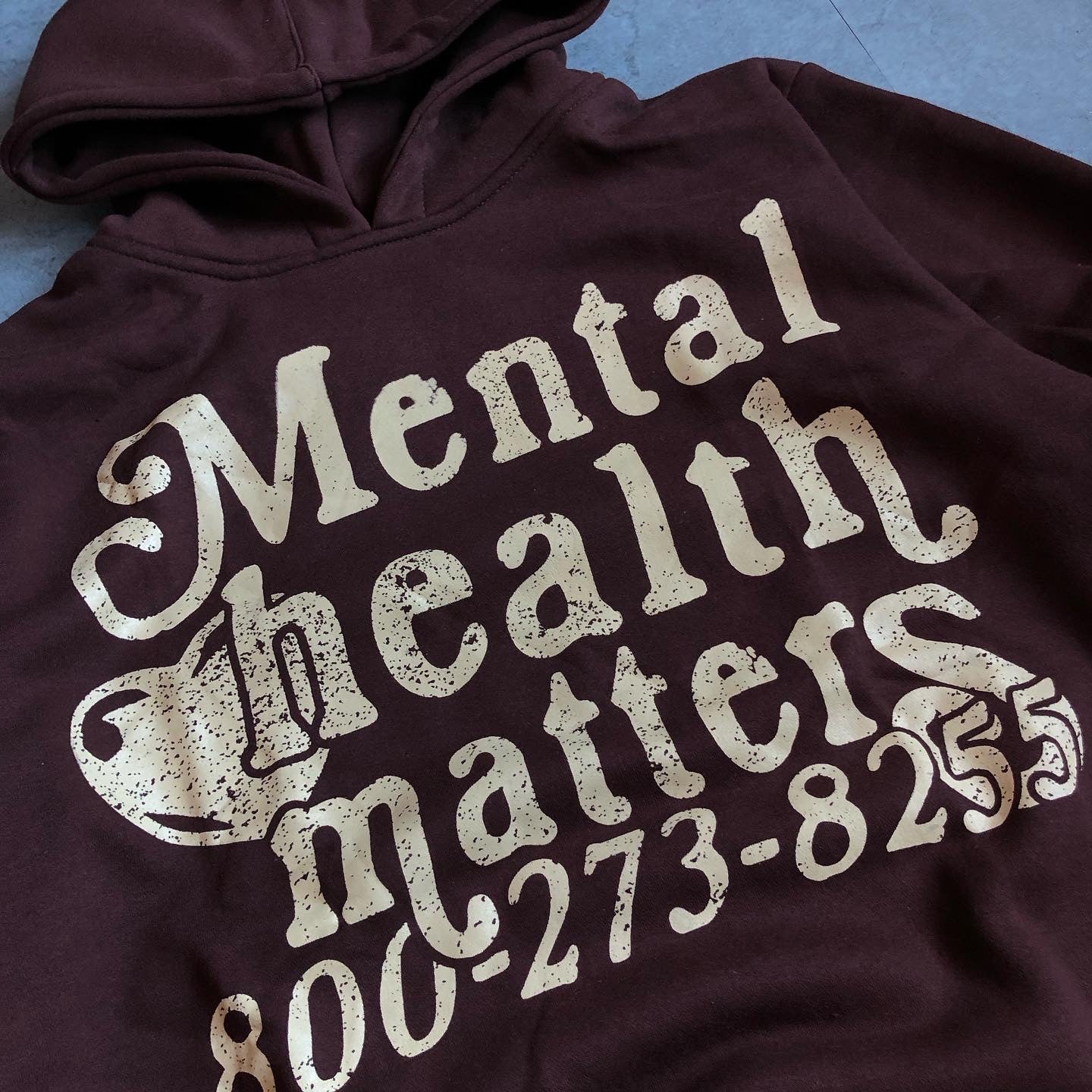 EUPHORIC 777 “MENTAL HEALTH MATTERS” CROPPED HOODIE