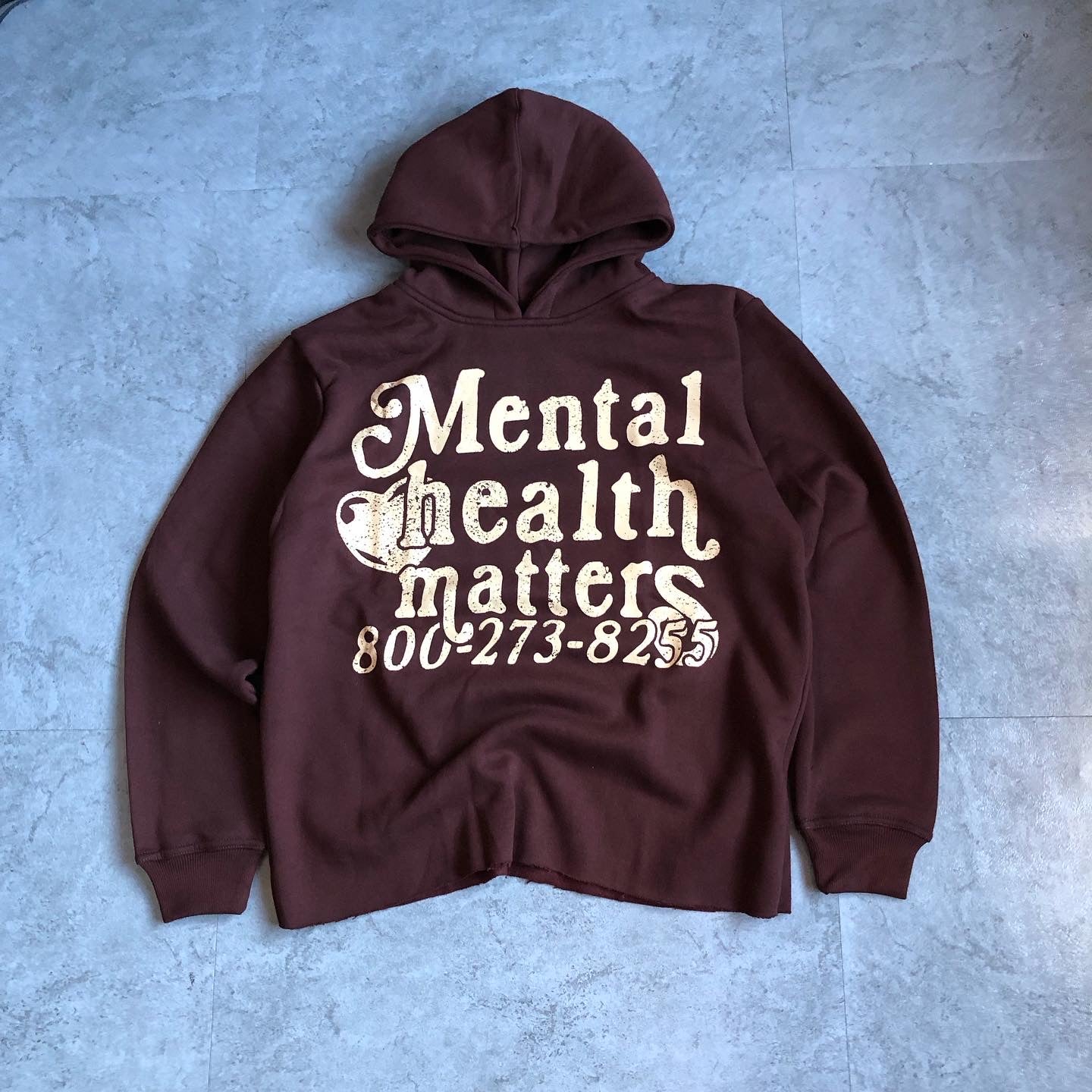 EUPHORIC 777 “MENTAL HEALTH MATTERS” CROPPED HOODIE