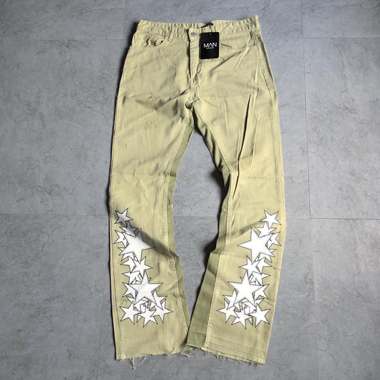 BHM STACKED GRAPHIC STARS FLARE JEANS