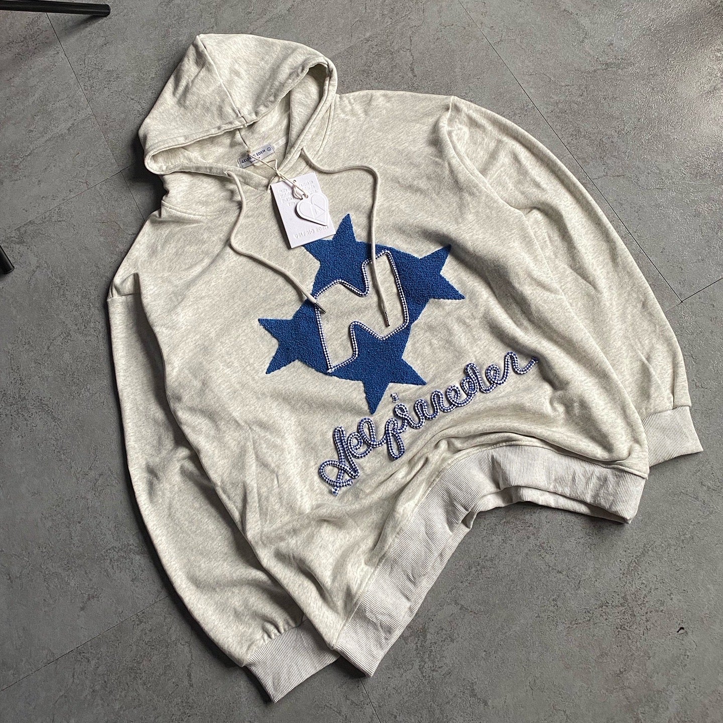 AELFRIC EDEN OVERSIZED BORG STARS HOODIE