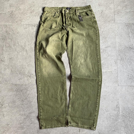 BHM BAGGY OLIVE DENIM JEANS