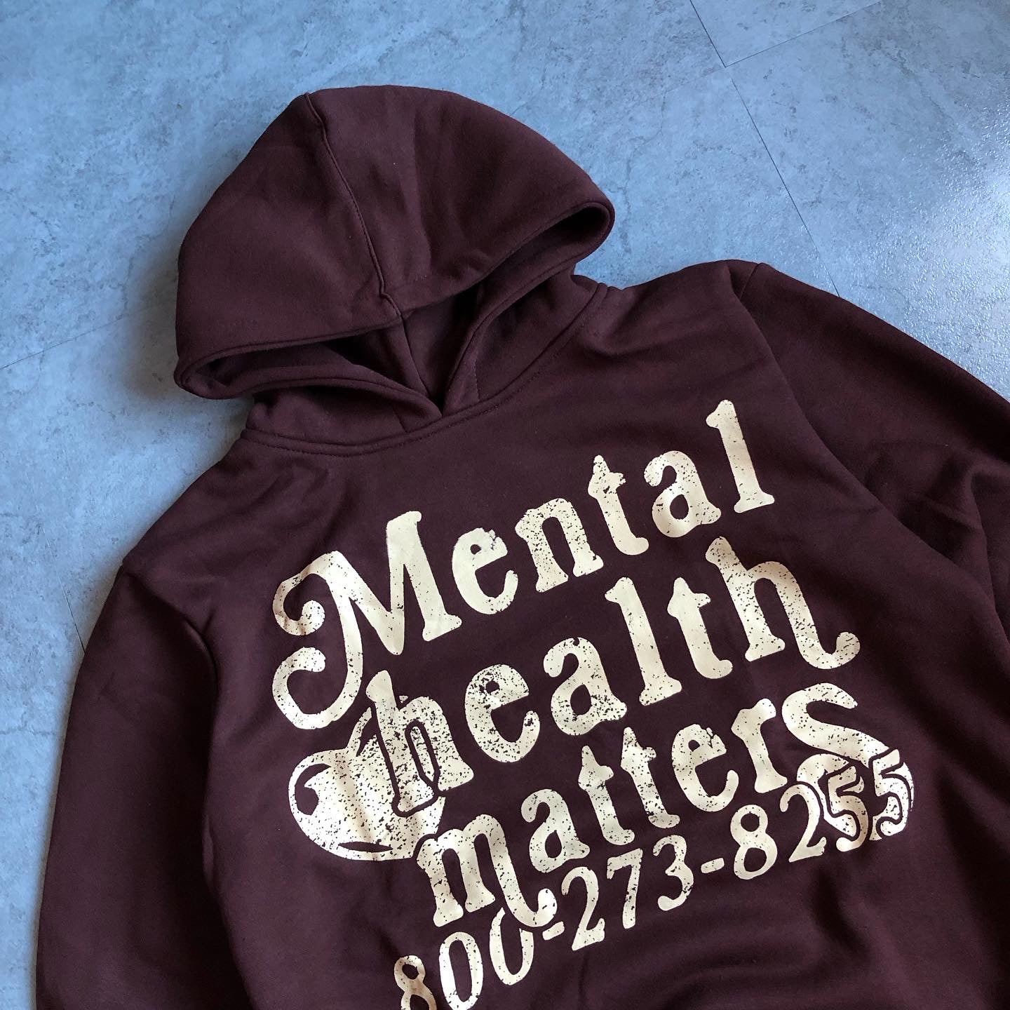 EUPHORIC 777 “MENTAL HEALTH MATTERS” CROPPED HOODIE