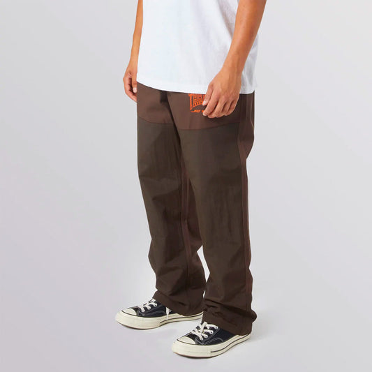 HUF X THRASHER FIELD CREW PANTS CHOCOLATE